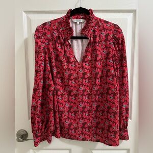 CROSBY by Mollie Burch Red Floral Blouse